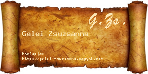 Gelei Zsuzsanna névjegykártya
